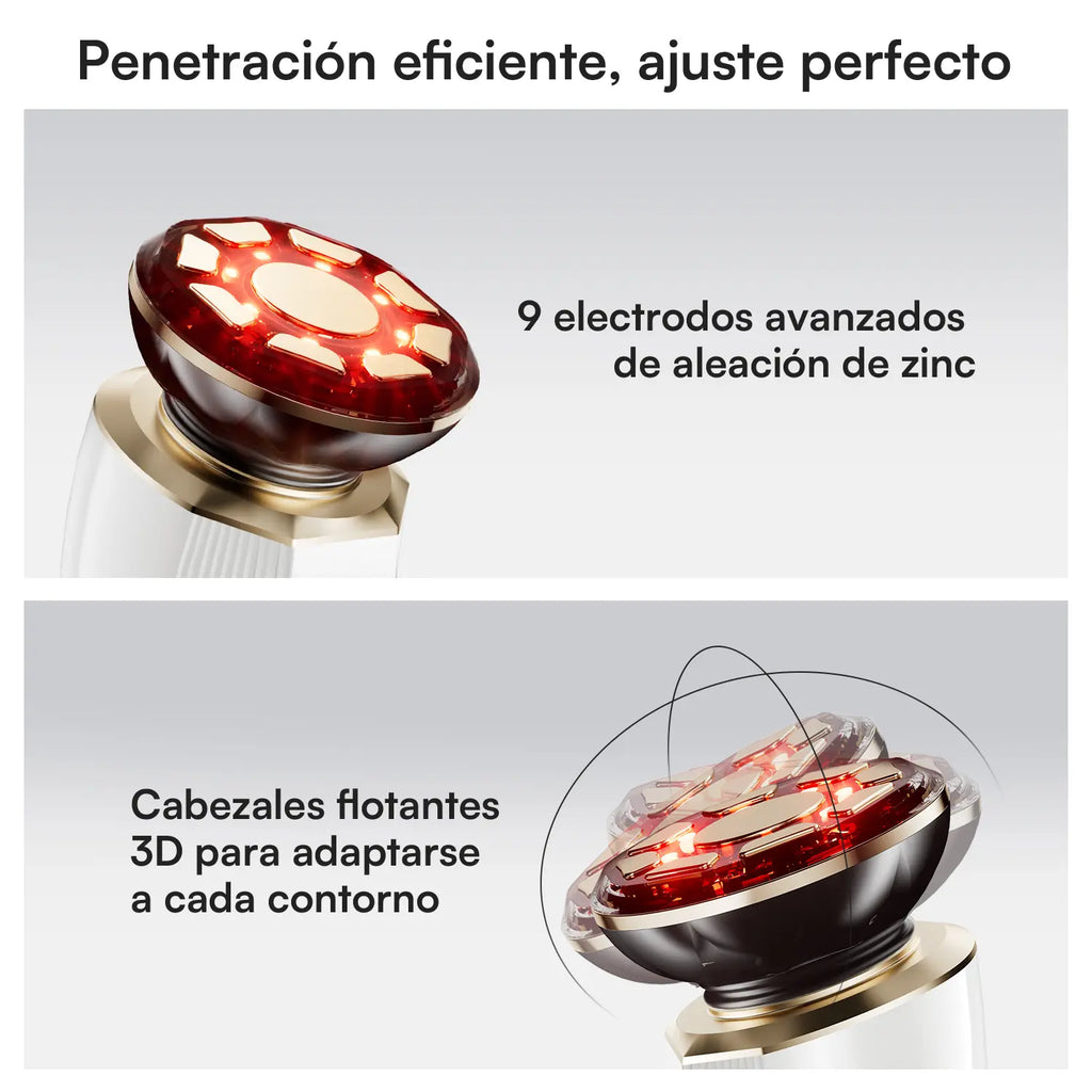 INIA FLARE Dispositivo de Belleza Facial Todo-en-Uno, Masajeador Facial de Belleza 3 en 1 para Rostro y Cuello
