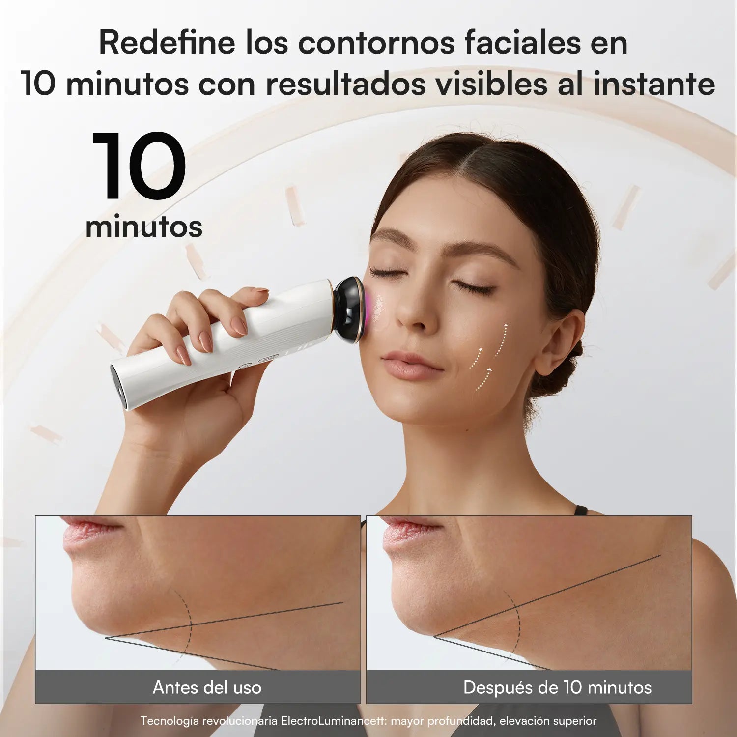 INIA FLARE Dispositivo de Belleza Facial Todo-en-Uno, Masajeador Facial de Belleza 3 en 1 para Rostro y Cuello