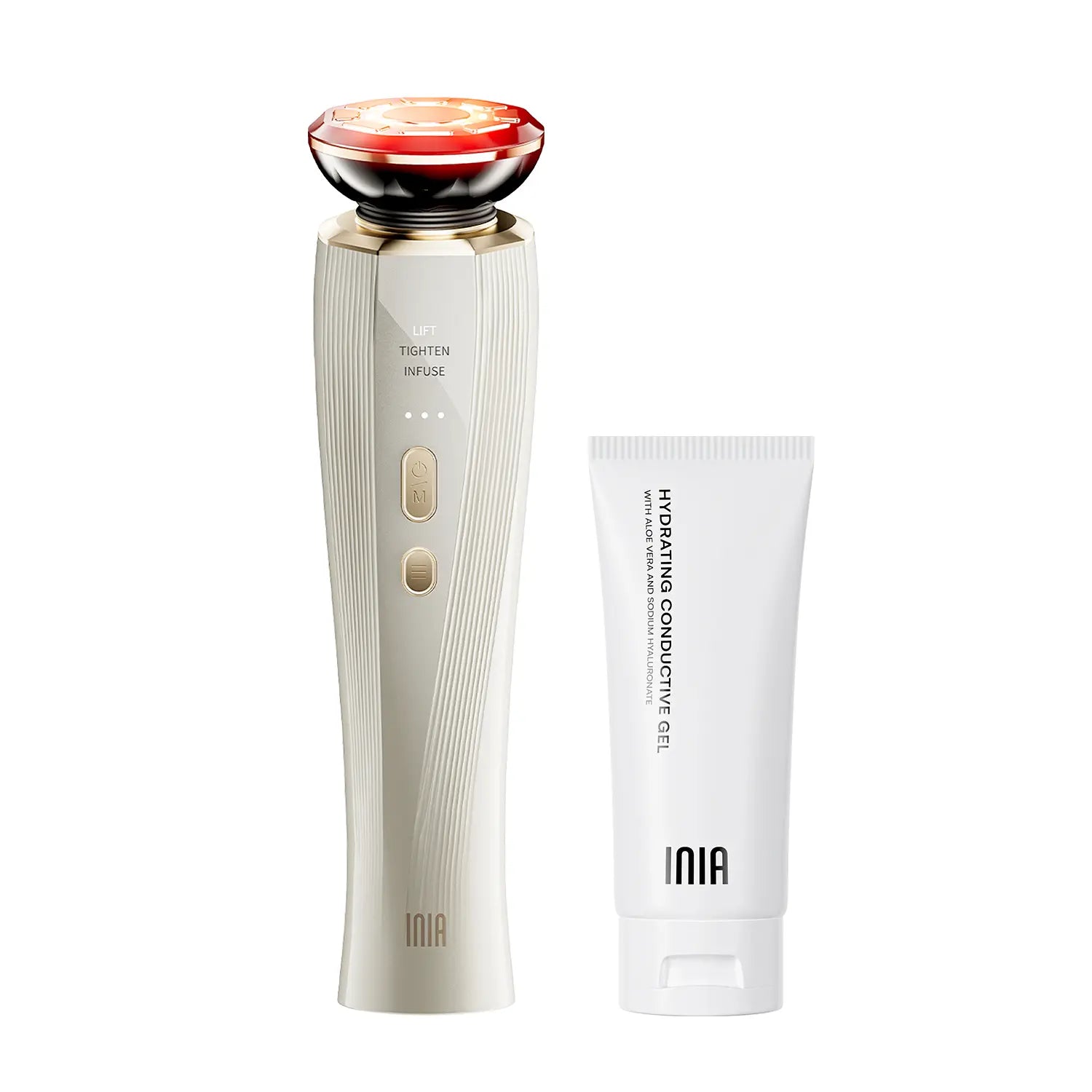 INIA FLARE Dispositivo de Belleza Facial Todo-en-Uno, Masajeador Facial de Belleza 3 en 1 para Rostro y Cuello